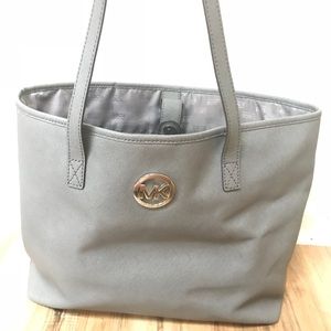 Gray Michael Kors purse